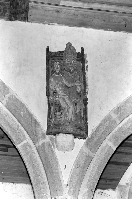 Groupe sculpté (petite nature, d'applique) : Binité, église paroissiale Saint-Judoce (Lohuec)