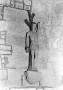 Statue (petite nature) : saint Sébastien, église paroissiale Notre-Dame-des-Grâces (Plusquellec)