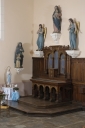 Ensemble de l'autel de la Vierge : autel, tabernacle, 2 gradins d'autel, retable, 2 degrés d'autel
