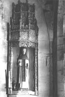 Statue (petite nature) : saint Fiacre, chapelle Saint-Fiacre (Le Faouët)