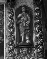 Statue (d'applique, petite nature) : saint Jean-Baptiste, cathédrale de Saint-Paul-Aurélien (Saint-Pol-de-Léon)