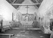 Autel, gradin d'autel, tabernacle, exposition (maître-autel), chapelle Saint-Gilles, Prieuré de bénédictins (Le Saint)