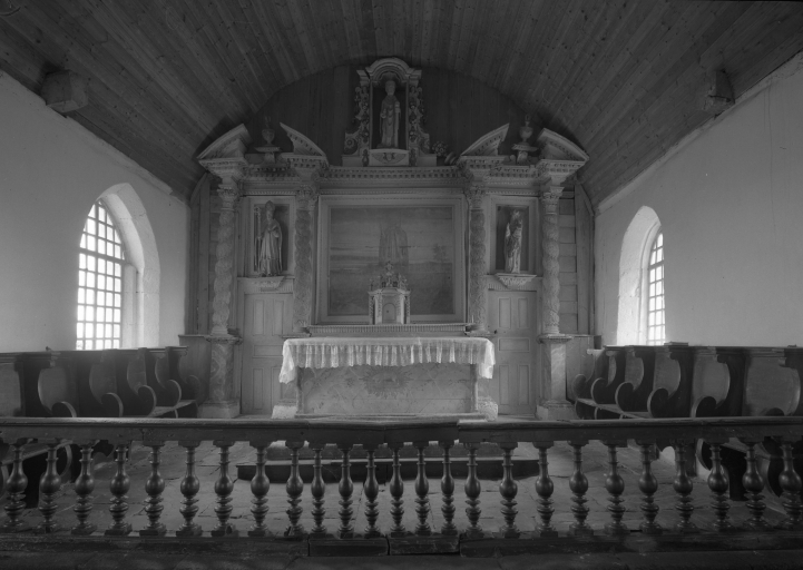 Maître-autel, tableau d'autel, chapelle Saint-Tudec (Poullaouen)