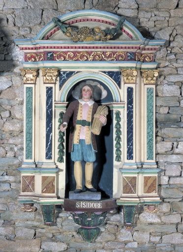 Deux statues en pendant : Saint Isidore et saint André