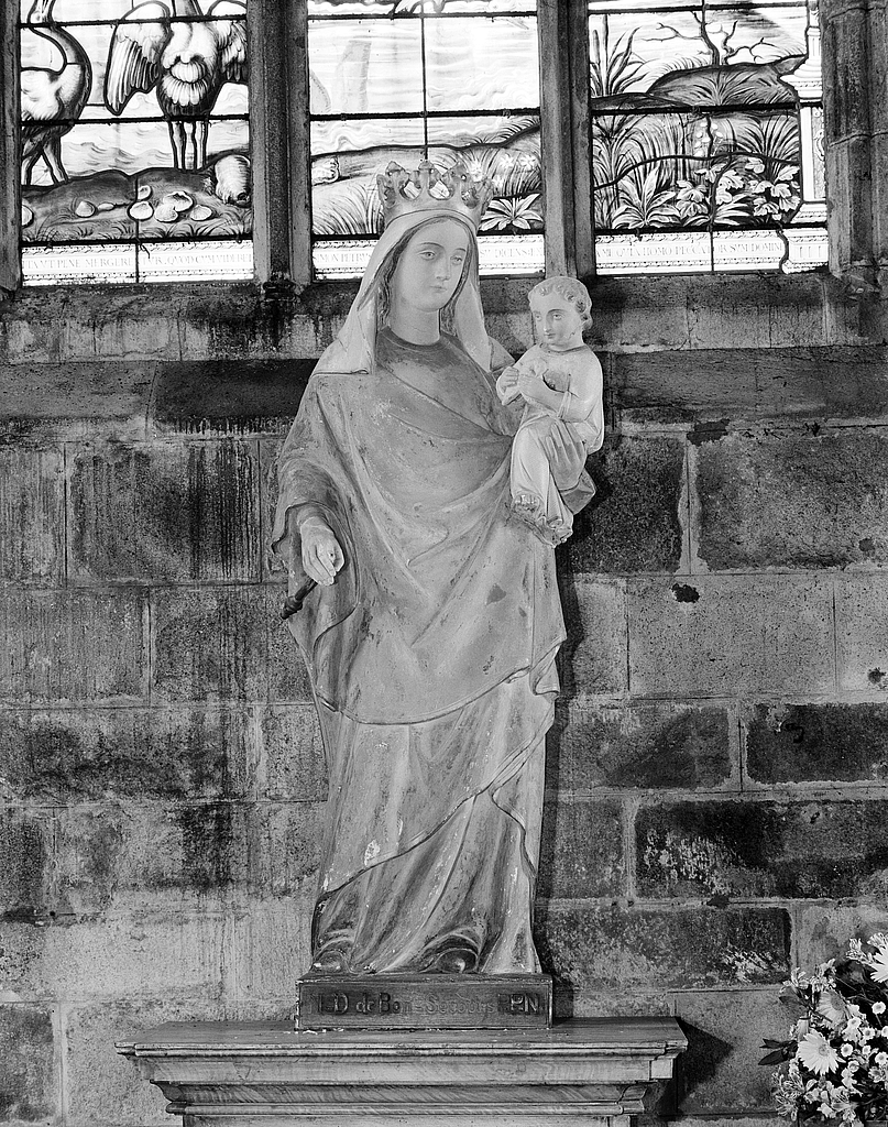 Statue (d'applique, grandeur nature) : Vierge à l'Enfant, dite Notre-Dame du Bon Secours, cathédrale de Saint-Paul-Aurélien (Saint-Pol-de-Léon)