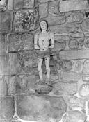 Statue (petite nature, d'applique) : saint Sébastien, église paroissiale Saint-Jean-Baptiste (Plourac'h)