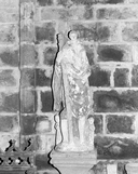 Groupe sculpté (petite nature) : saint Christophe, le Passage du gué, église paroissiale Saint-Ronan (Locronan)