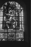 Verrières 2 : la Cène, jésus et les enfants, Annonciation, Nativité, Présentation au temple, Jésus charpentier, l'Ange gardien, le bon pasteur, Pierre marche sur les eaux, Baptême du Christ, Transverbération, église paroissiale Saint-Pierre (Retiers)