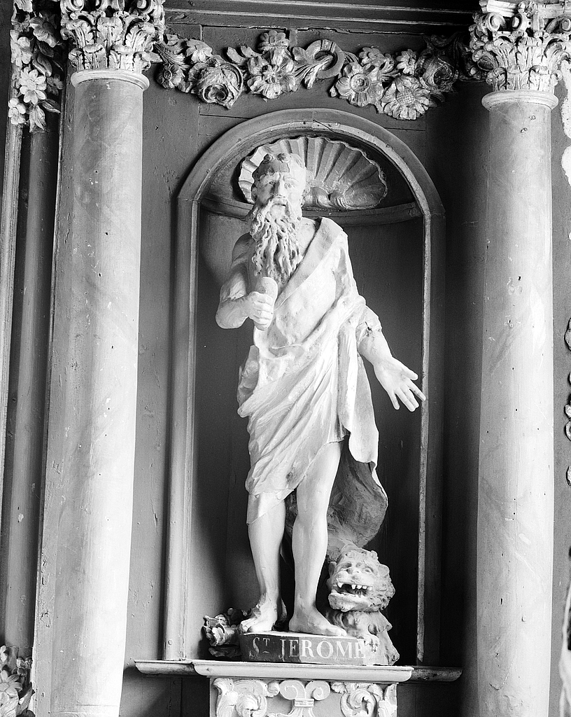 Statue (d'applique, petite nature) : saint Jérôme, église paroissiale Notre-Dame-de-Croas-Batz (Roscoff)