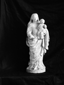 Statue (statuette) : Vierge à l'Enfant, chapelle Notre-Dame des Neiges (Cléguérec)