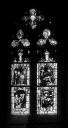 Verrière à personnages : Enfance du Christ, Martyre de Sainte Barbe (baie 2)