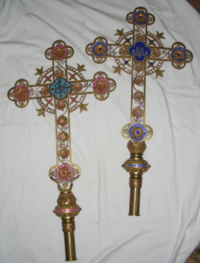 Paire de Croix de procession