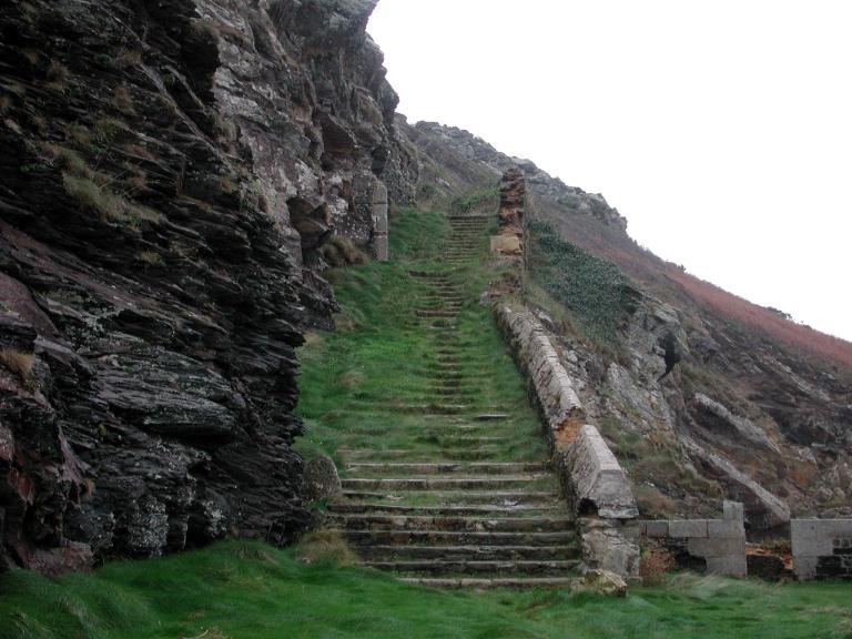 Vue de l'escalier d'accès (état en 2001)