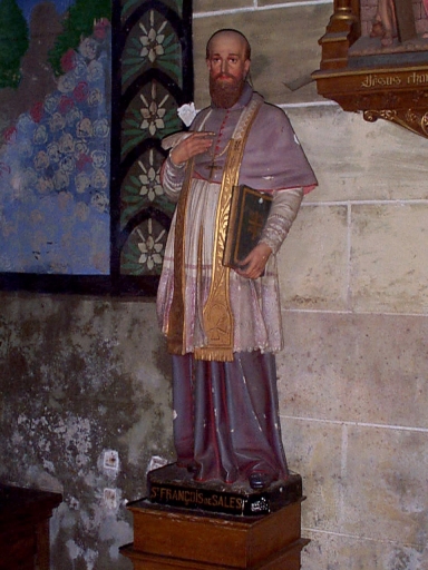 Statue (petite nature) : saint François de Sales