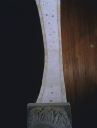 Peinture monumentale 1 (décor intérieur) : ornementation : appareillage de pierre, rinceaux, étoiles, fleurettes