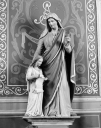 Groupe sculpté (petite nature) : Education de la vierge