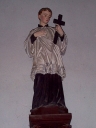 Statue, socle (petite nature) : saint Louis de Gonzague