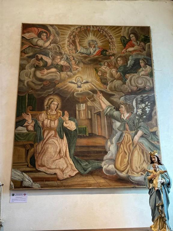Tableau : Annonciation, église Saint-Jean-Baptiste du Temple (Carentoir)