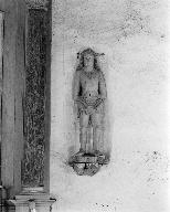 Statue : Saint Sébastien, chapelle Saint-Sébastien (La Grée-Saint-Laurent)