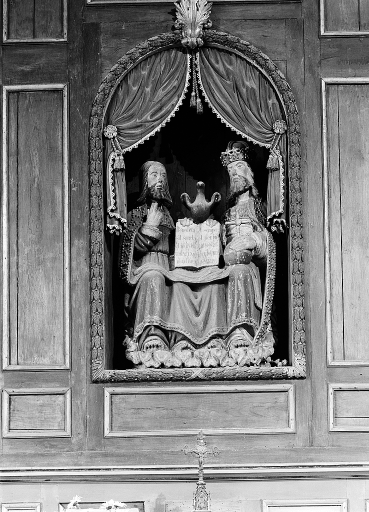 Groupe sculpté (d'applique) : Trinité, église paroissiale Sainte-Madeleine (Dinéault)
