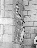Statue (grandeur nature, d' applique) : saint Jean-Baptiste, chapelle Saint-Laurent ou Notre-Dame-de-Bonne-Nouvelle (Goulien)