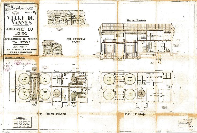 Usine de traitement de l'eau du Liziec, avenue de Verdun (Vannes)