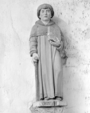 Statue (d'applique, petite nature) : saint ermite, chapelle Saint-Patern (Malguénac)