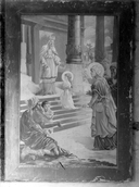 Tableau : Présentation de la Vierge au Temple, style à l'antique, chapelle Sainte-Anne (Bulat-Pestivien)