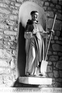 Statue de saint Fiacre, église paroissiale Saint-Gervais, Saint-Protais (Guenroc)