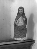 Statue (statuette) : Christ juge, chapelle Notre-Dame-de-la-Clarté (Trébrivan)
