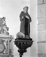 Statue (d'applique, petite nature) : saint Antoine, église paroissiale Saint-Magloire (Mahalon)