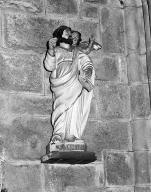 Statue (d'applique, petite nature) : saint Matthieu, cathédrale de Saint-Paul-Aurélien (Saint-Pol-de-Léon)