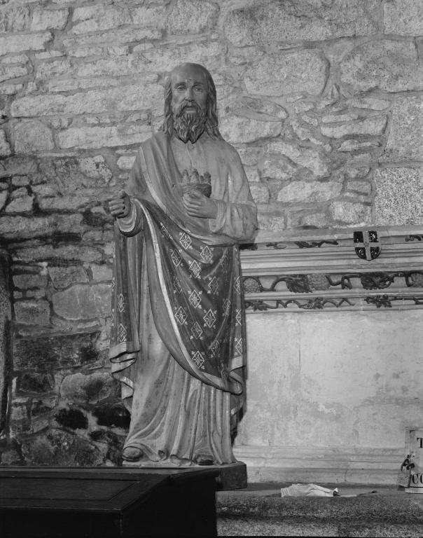Statue (4, petite nature, d'applique) : sainte Anne, saint Joachim, saint Joseph, saint Jean l'Evangéliste, chapelle Notre-Dame-du-Loc (Saint-Avé)