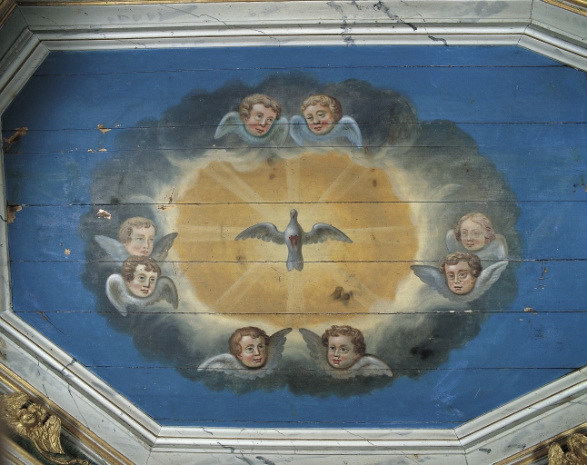 Lambris de couvrement, église paroissiale Saint-Pérec (Lopérec)