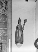 Statue (petite nature, d'applique) : saint Conogan, église paroissiale Saint-Conogan (Lanvénégen)