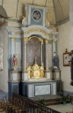 Ensemble de l'autel de Saint Nicolas et de Saint Armel : autel, lavabo, tabernacle, retable, gradin d'autel, 2 degrés d'autel