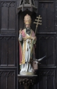 Statues de saint Guénolé et de saint Cornély